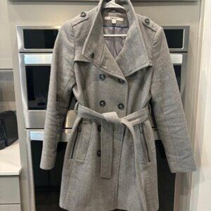 DKNY Trench Style Wool Coat (4)